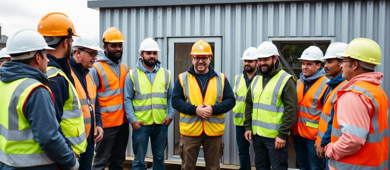 MVLGROUP site team gathered for a toolbox talk