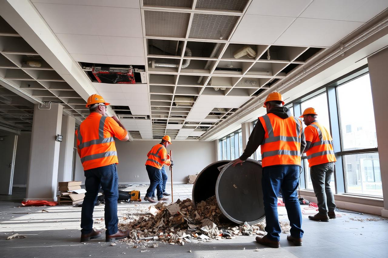 Department Store Strip Out — Soft strip of five retail floors back to shell and core